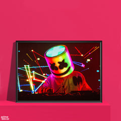 Marshmallow Neon Concert | Music Poster Wall Art - Prime Décor