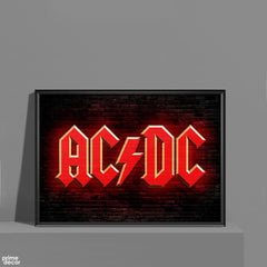 AC/DC Rock Neon Sign Design | Music Poster Wall Art - Prime Décor