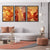 Abstract Orange & Gold Alcohol Ink Design (3 Panel) Abstract Wall Art
