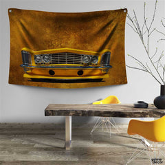 Yellow Classic Car | Car Tapestry - Prime Décor