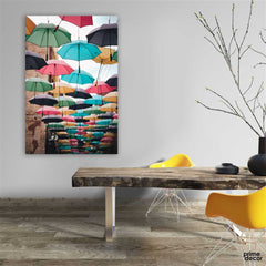 Street Colorful Umbrella (Single Panel) Street Wall Art - Prime Décor