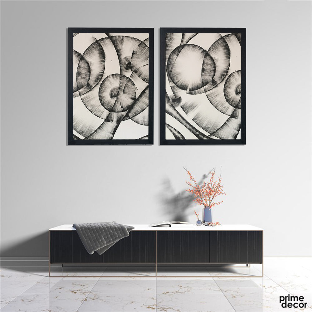Pencil Drawing Art (2 Panel) Abstract Wall Art - Prime Décor