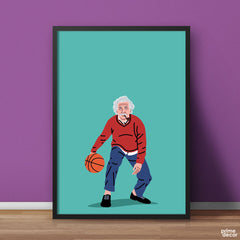 Balling Einstein | Funny Poster Wall Art - Prime Décor