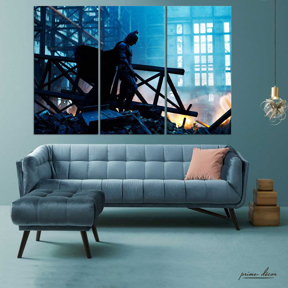 Batman The Dark Night (3 Panel) Movie Wall Art - Prime Décor
