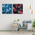 Blue And Red Roses Digital Painting (2 Panel) Floral Wall Art