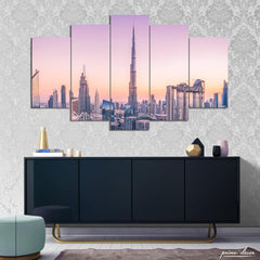 Burj Khalifa Dubai (5 Panel) Architecture Wall Art - Prime Décor