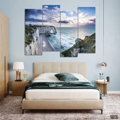 Carved Hills on the Beach (4 Panel) Animal Wall Art - Prime Décor