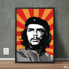 Che Guevara Portrait Dual Tone Background | Figures Poster Wall Art - Prime Décor