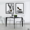 Coco Chanel Middle Finger with Heels (2 Panel) Fashion Wall Art