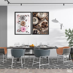Coffee Cups & Donuts (2 Panel) Food Wall Art - Prime Décor