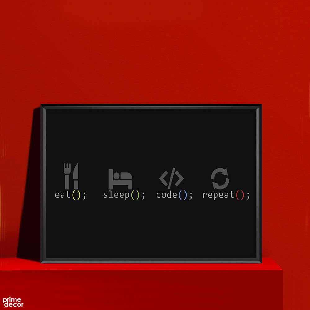 Programmer Routine | Programmer Poster Wall Art – Prime Décor