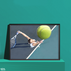 Tennis Ball Sportsman | Sports Poster Wall Art - Prime Décor