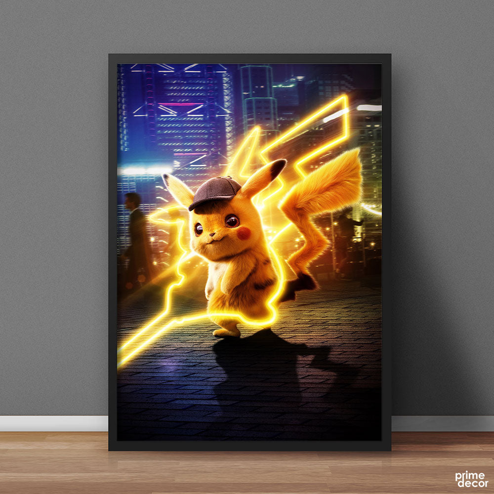 Detective Pokemon Pikachu | Cartoon Poster Wall Art - Prime Décor