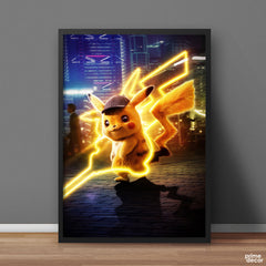 Detective Pokemon Pikachu | Cartoon Poster Wall Art - Prime Décor