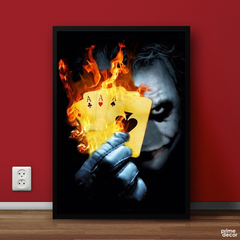 Joker with Fire Cards | Joker Poster Wall Art - Prime Décor