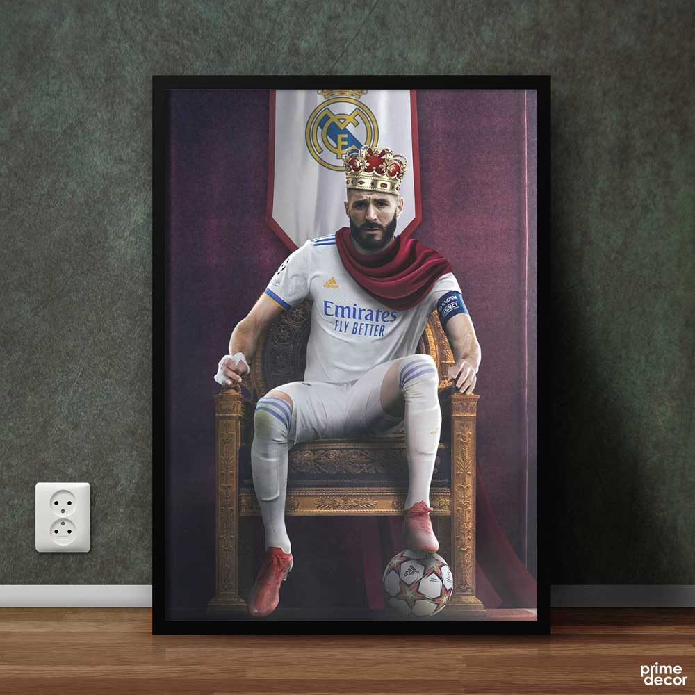 Real Madrid CF King| Sports Poster Wall Art - Prime Décor