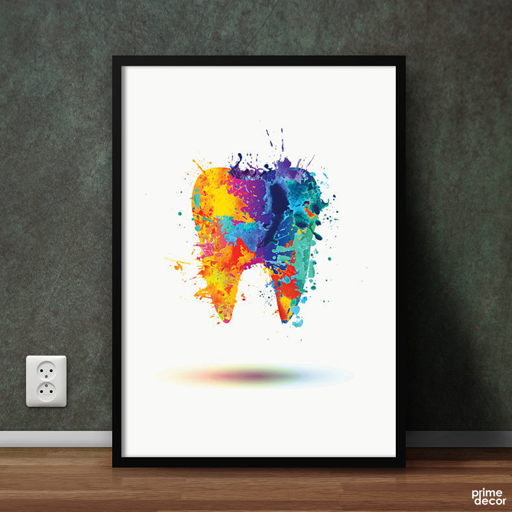 Teeth Colorful Sign | Dental Wall Art - Prime Décor