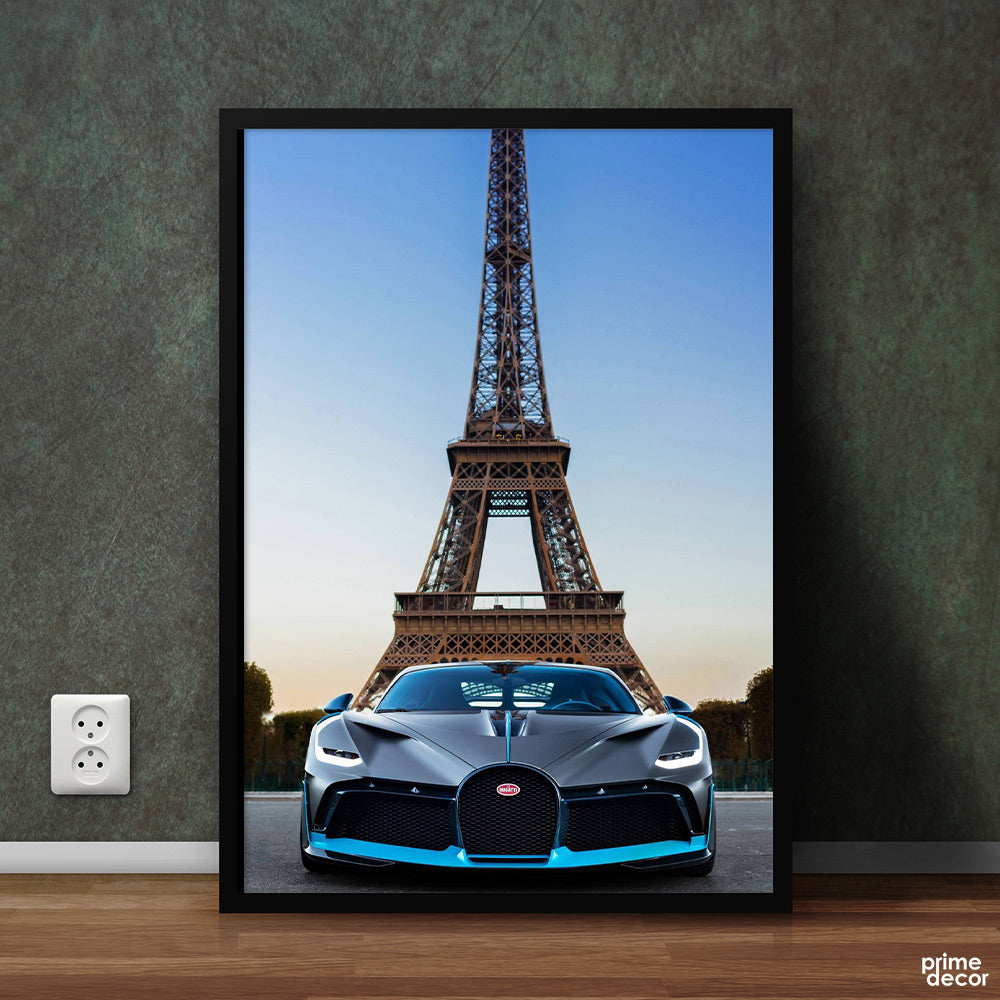 Bugatti Eifell Tower | Car Poster Wall Art On Sale - Prime Décor