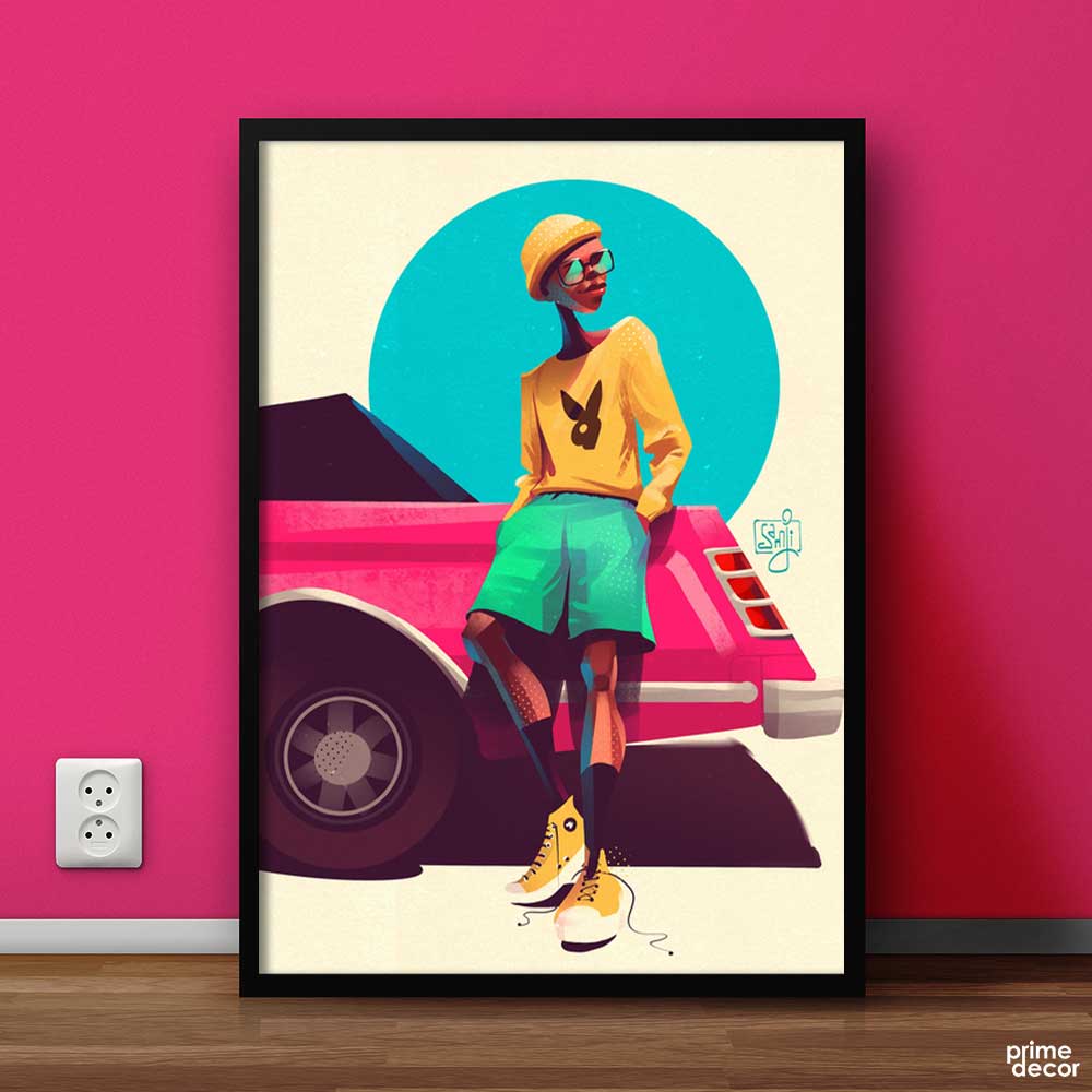 Figure Illustration Poster (Single Panel) | Illustration Wall Art - Prime Décor