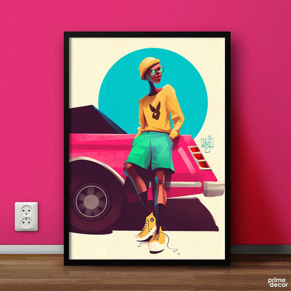 Figure Illustration Poster (Single Panel) | Illustration Wall Art - Prime Décor