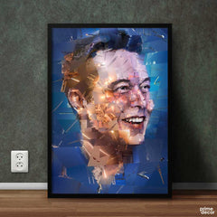 Elon Musk Vector Art  | Figure Poster Wall Art - Prime Décor