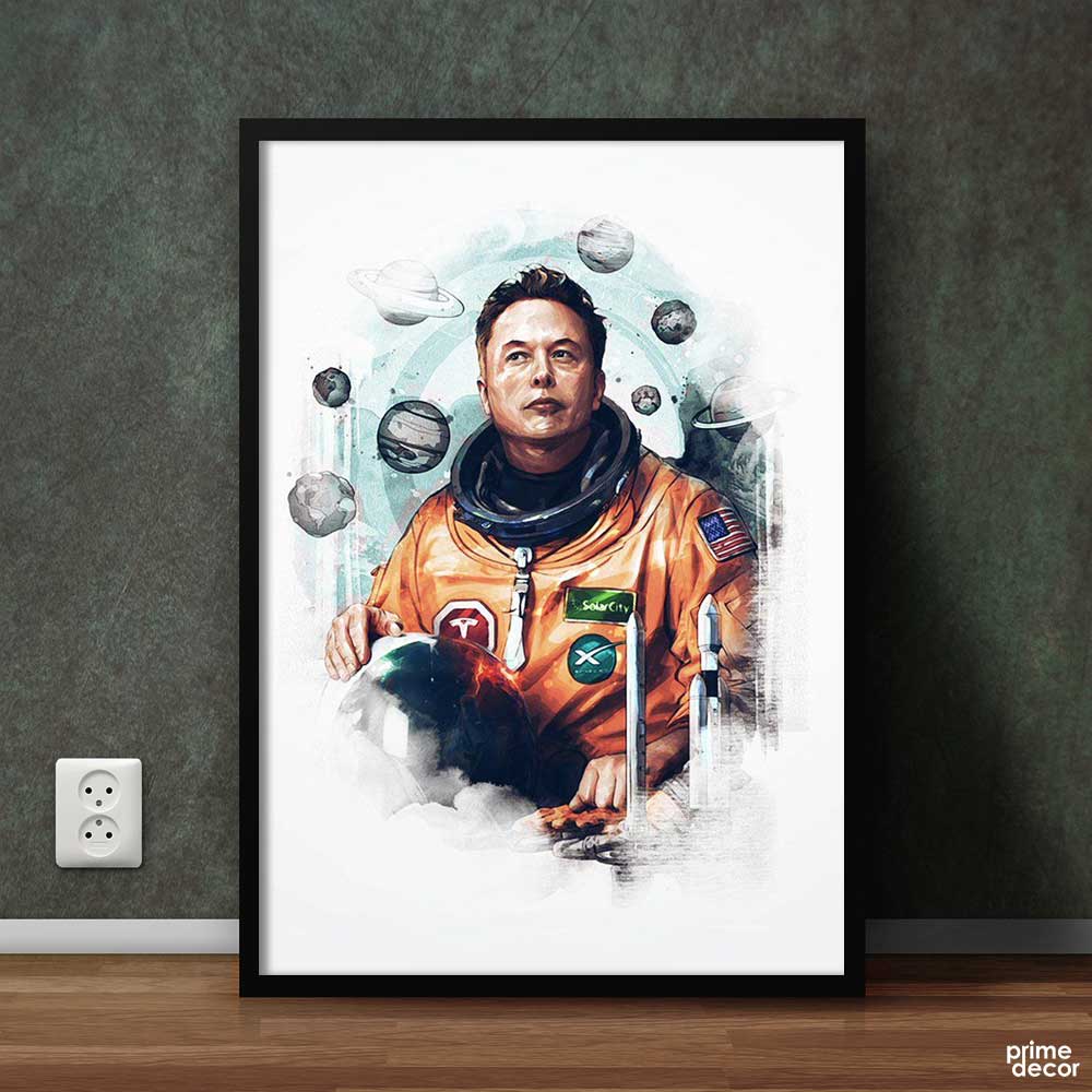 Elon Musk in a Spacesuit | Figure Poster Wall Art - Prime Décor