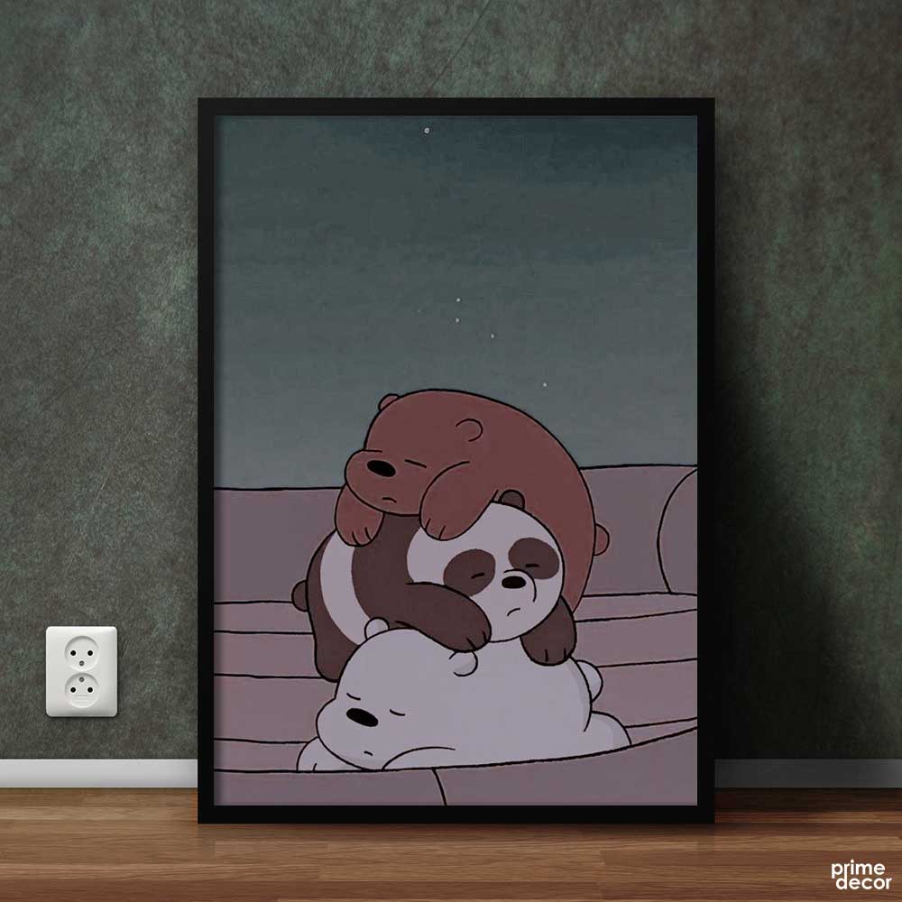 We Bare Bears (Single Panel) | Cartoon Artwork - Prime Décor