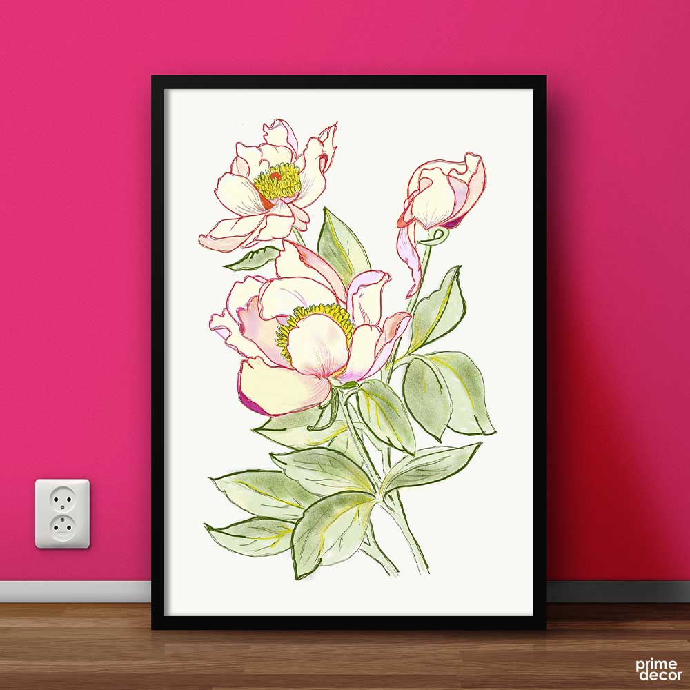 HelleBore Flower Digital Painting | Poster Wall Art - Prime Décor