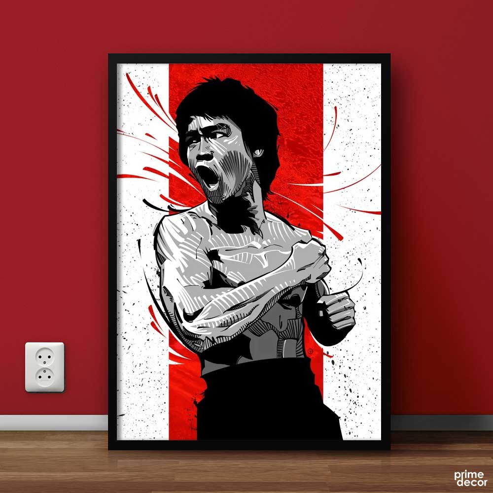 Brucelee Vector  | Fighter Poster Wall Art On Sale - Prime Décor