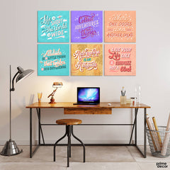 Colorful Adventure Vibes (6 Panel) Motivational Wall Art - Prime Décor
