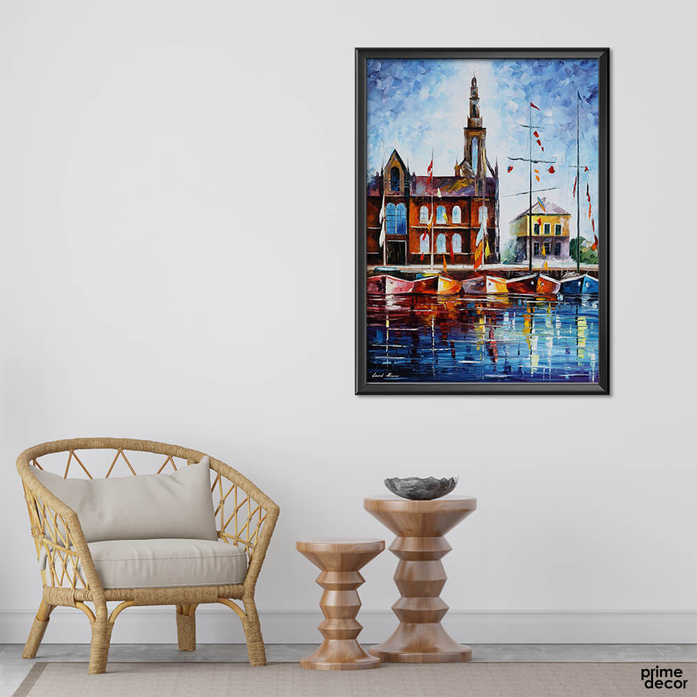 Colorful Boats Brush Strokes Paint | Digital Poster Wall Art - Prime Décor