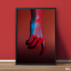 Red & Blue Hand Paint | Fashion Poster Wall Art - Prime Décor