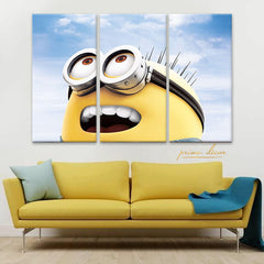 Despicable Me Minion (3 Panel) Cartoon Wall Art - Prime Décor