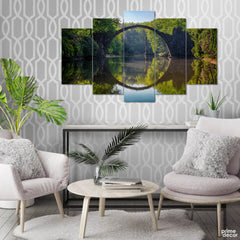 Devil’s Bridge Landscape Germany (5 Panel) Nature Wall Art - Prime Décor