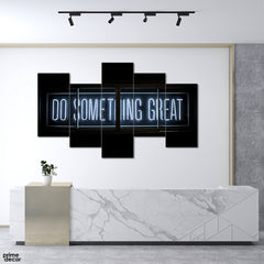 Do Something Great Neon Style (5 Panel) Motivational Wall Art - Prime Décor