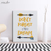 “Don’t Forget To Dream” Nursery Poster Art