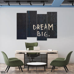 Dream Big (4 Panel) Motivational Wall Art - Prime Décor