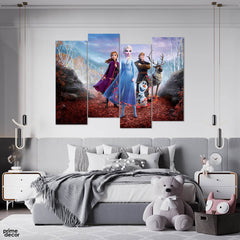Elsa & the Others Frozen 2 (4 Panel) Movie Wall Art - Prime Décor