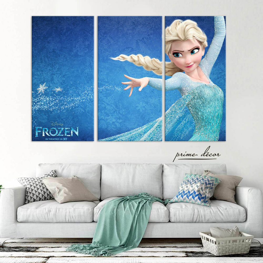 Elsa from Frozen (3 Panel) Wall Art - Prime Décor