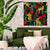 Exotic Leopards & Roses (Single Panel) Square Wall Art
