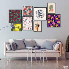 Floral Mix Vol-1 (8 Panel) Floral Wall Art - Prime Décor