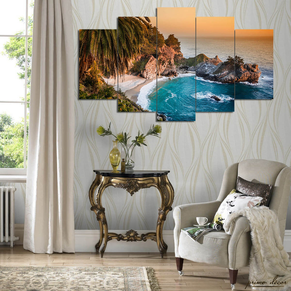 Glacial Lake (5 Panel) Nature Wall Art - Prime Décor