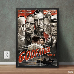 Godfather Part 2 Paper Design | Movie Poster Wall Art - Prime Décor