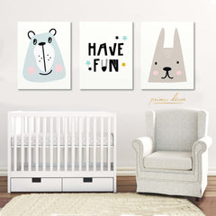 Have Fun (Set of 3) Nursery Poster Art - Prime Décor