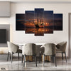 Historical Ship in the Sunset (5 Panel) Landscape Wall Art On Sale