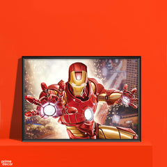 Iron Man Flying Marvel Comics | Movie Poster Wall Art - Prime Décor