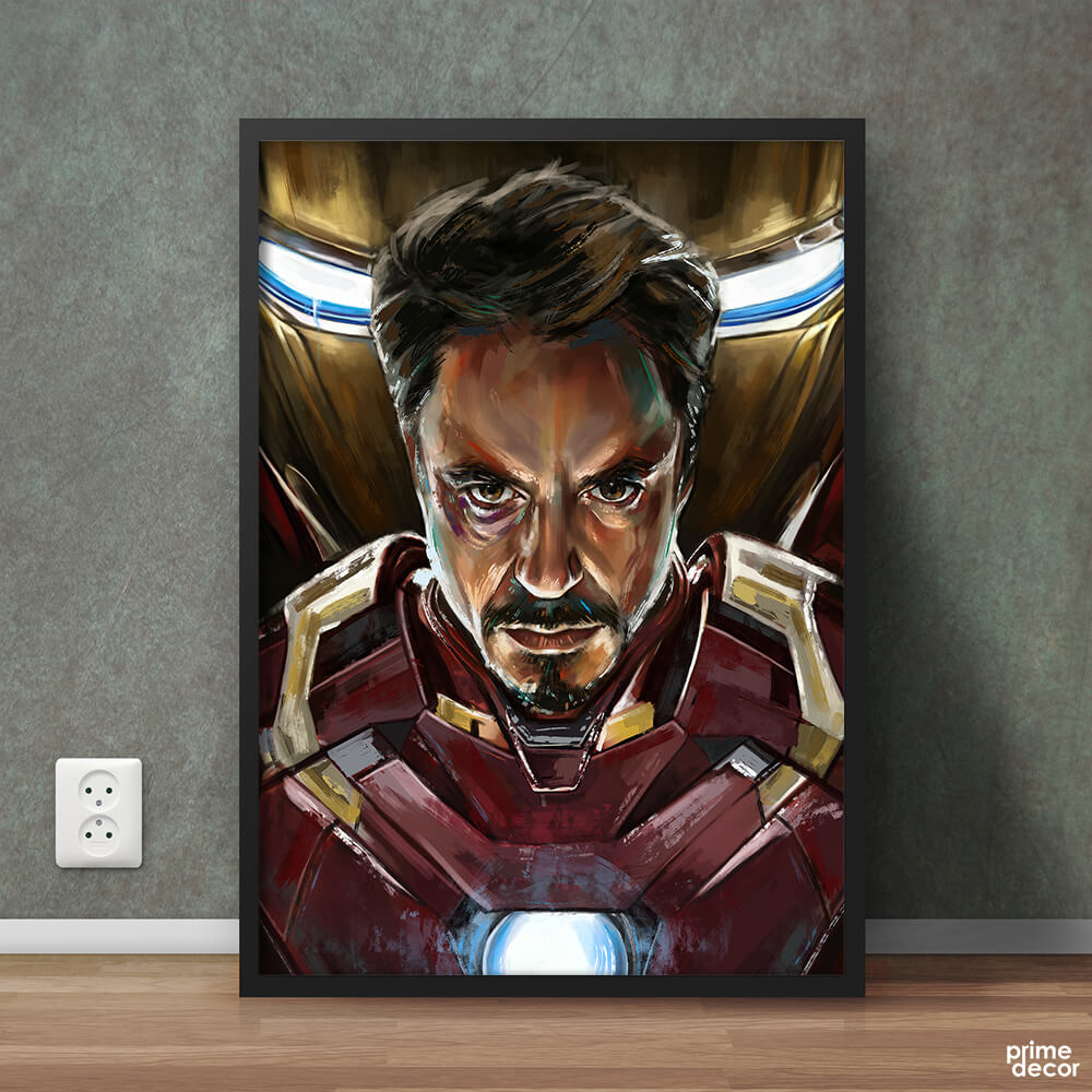 Iron Man Tony Stark Fan Art Painting Design | Movie Poster Wall Art ...