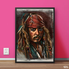 Jack Sparrow Oil Paint | Movie Poster Wall Art - Prime Décor