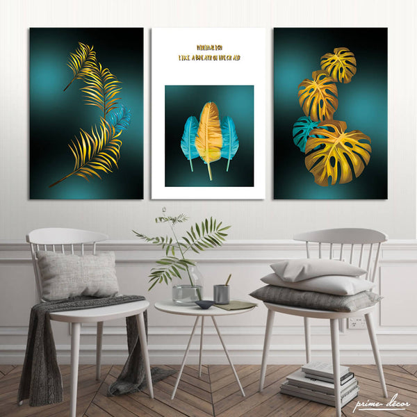 Jane Art Plant Porcelain (3 Panel) Nordic Wall Art - Prime Décor