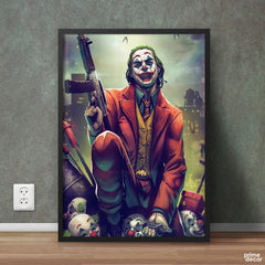 Joker Holding Rifle | Movie Poster Wall Art - Prime Décor